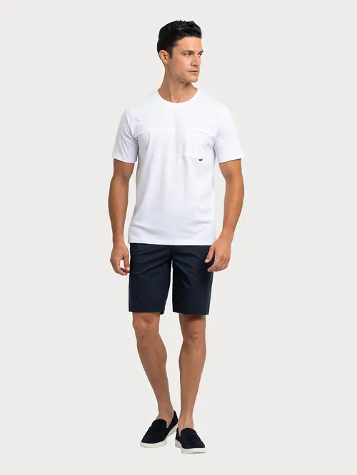 BOMBAŽNA MAJICA Z ŽEPOM S BELA COMFORT