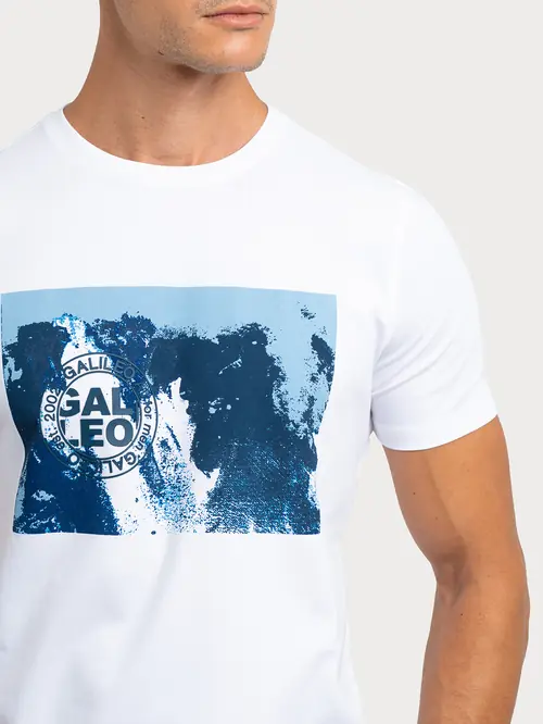 BOMBAŽNA MAJICA S POTISKOM S BELA SLIM