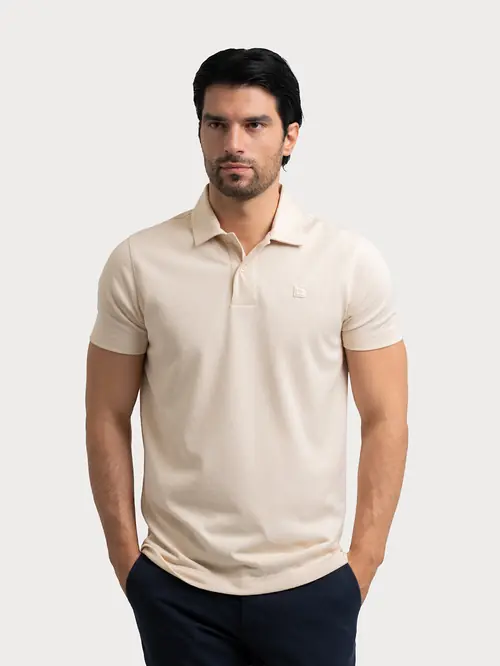 POLO MAJICA OD FRENCH TERRY PLETIVA S OFF WHITE SLIM