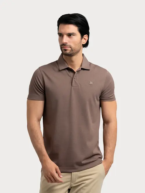 POLO MAJICA OD FRENCH TERRY PLETIVA M SMEĐA SLIM