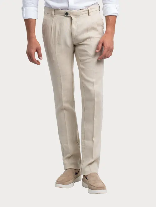 CHINO HLAČE OD 100% LANA 48 BIJELA REGULAR