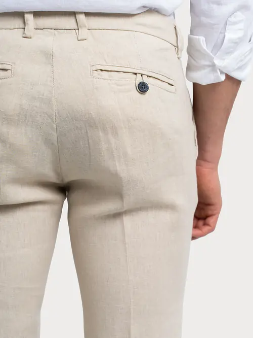 CHINO HLAČE OD 100% LANA 48 BIJELA REGULAR