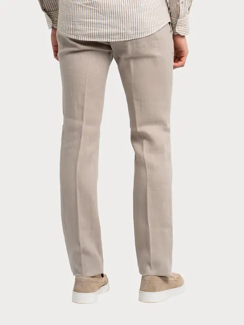 CHINO HLAČE OD 100% LANA 48 BEŽ REGULAR