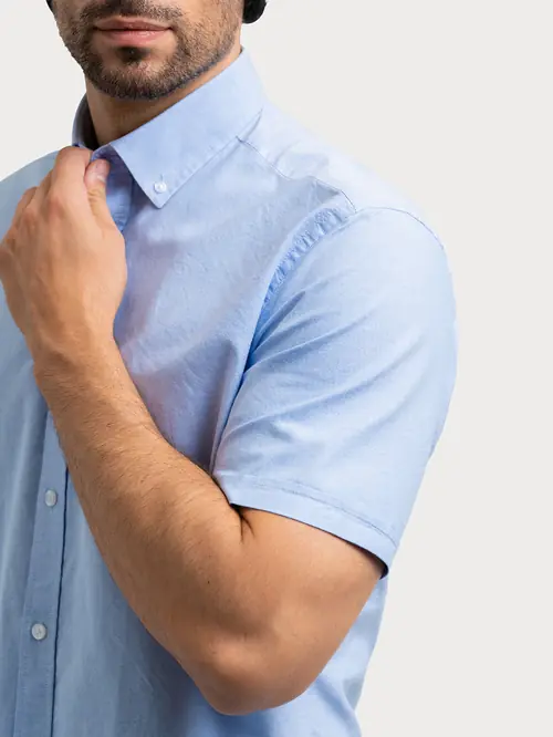 OXFORD KOŠULJA KRATKIH RUKAVA 100% PAMUK M SVIJETLO PLAVA REGULAR