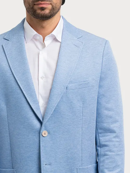 SMART CASUAL SUKNJIČ S TEKSTURO 48 SVETLO MODRA SLIM