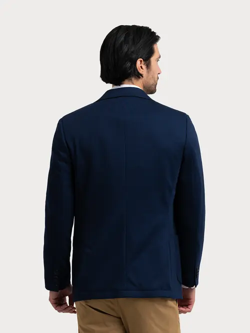 SMART CASUAL SUKNJIČ S TEKSTURO 48 TEMNO MODRA SLIM
