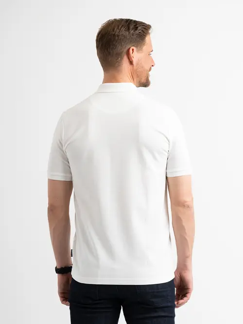POLO MAJICA KRATKIH RUKAVA S VISOKIM UDJELOM PAMUKA S BIJELA SLIM