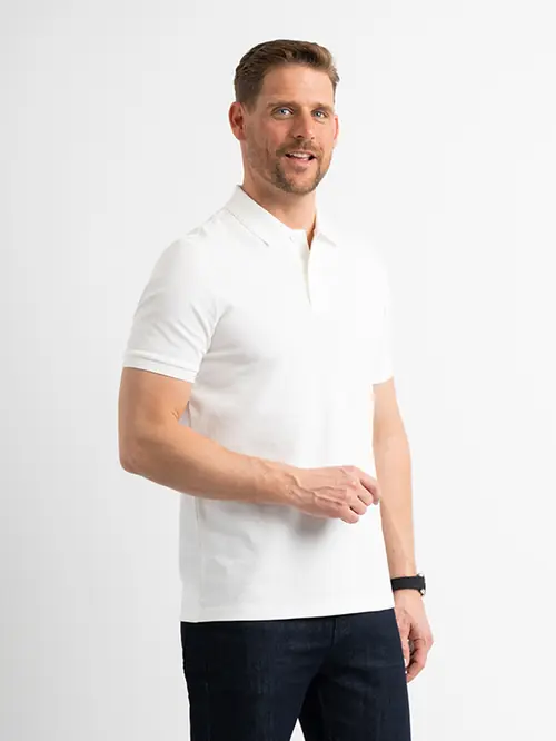 POLO MAJICA KRATKIH RUKAVA S VISOKIM UDJELOM PAMUKA XL BIJELA REGULAR