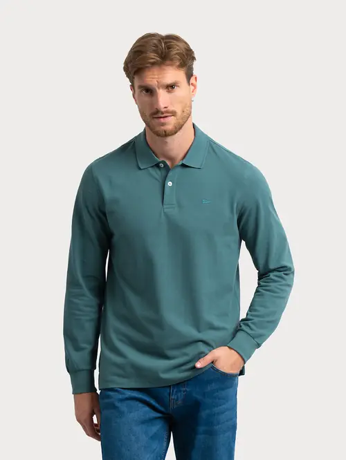 POLO MAJICA DUGIH RUKAVA OD 100% PAMUKA M Maslinasto zelena REGULAR