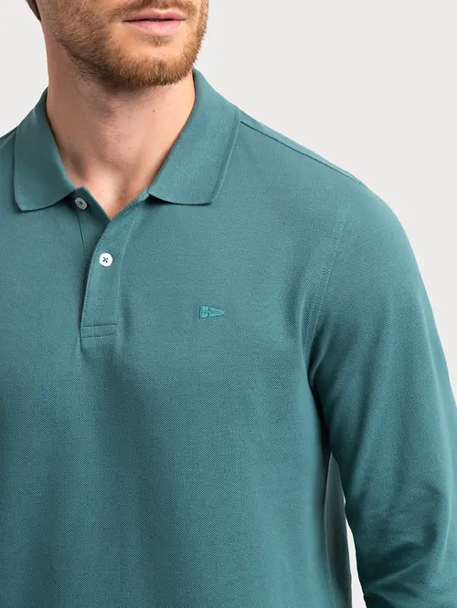 POLO MAJICA DUGIH RUKAVA OD 100% PAMUKA M Maslinasto zelena REGULAR