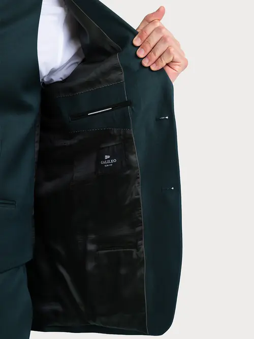 ELEGANTNA POSLOVNA OBLEKA IZ 100% VOLNE 48 ZELENA SLIM