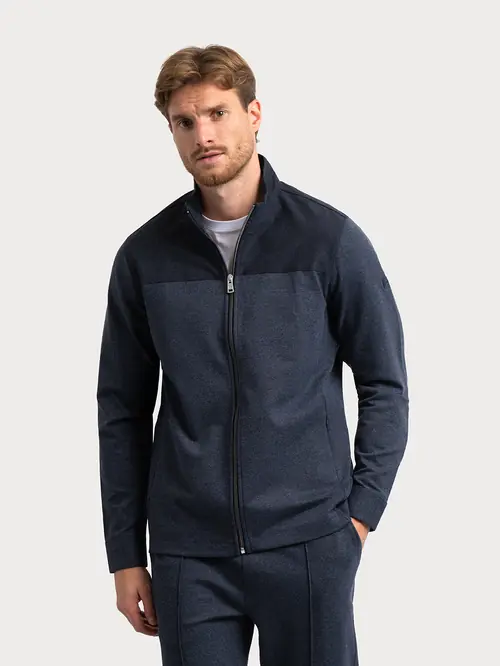 SPORTSKO-ELEGANTNA SWEATSHIRT JAKNA S NAVY REGULAR