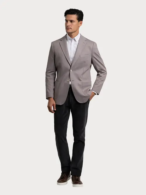 SMART CASUAL SUKNJIČ Z MIKRO VZORCEM 48 RJAVA SLIM