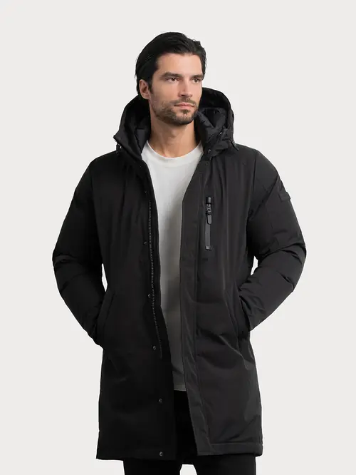 PARKA S ODVOJIVOM KAPULJAČOM M CRNA
