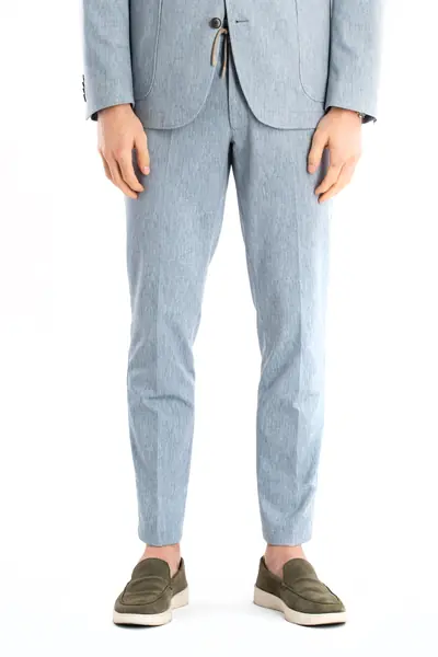 HLAČE OD ODIJELA SMART CASUAL S UZORKOM