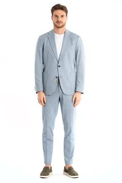 HLAČE OD ODIJELA SMART CASUAL S UZORKOM