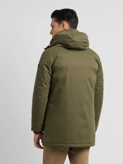 PARKA S KAPULJAČOM I UNUTARNJIM PLETENIM OVRATNIKOM