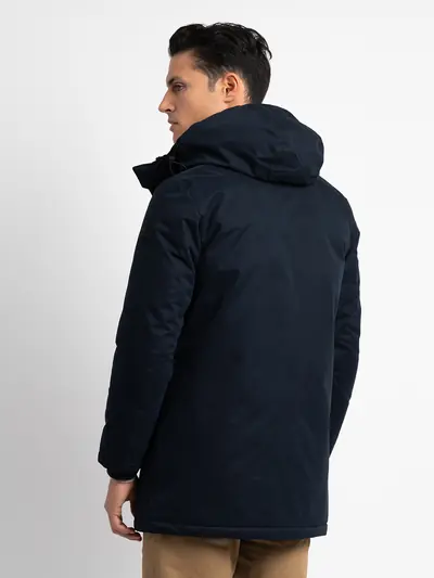 PARKA S KAPULJAČOM I UNUTARNJIM PLETENIM OVRATNIKOM