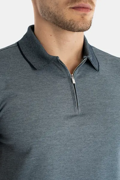 POLO MAJICA SA ZIP OVRATNIKOM OD INTERLOCK PLETIVA