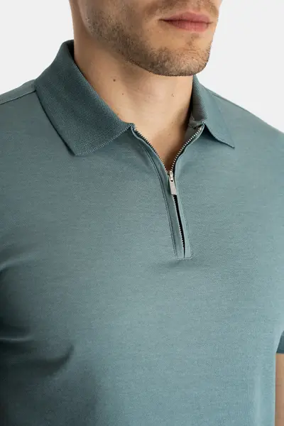 POLO MAJICA SA ZIP OVRATNIKOM OD INTERLOCK PLETIVA