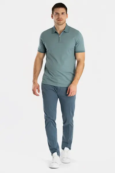 POLO MAJICA SA ZIP OVRATNIKOM OD INTERLOCK PLETIVA