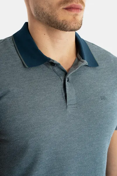 POLO MAJICA IZ DVOBARVNEGA PLETIVA
