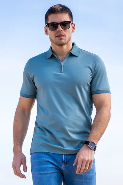 POLO MAJICA SA ZIP OVRATNIKOM OD INTERLOCK PLETIVA