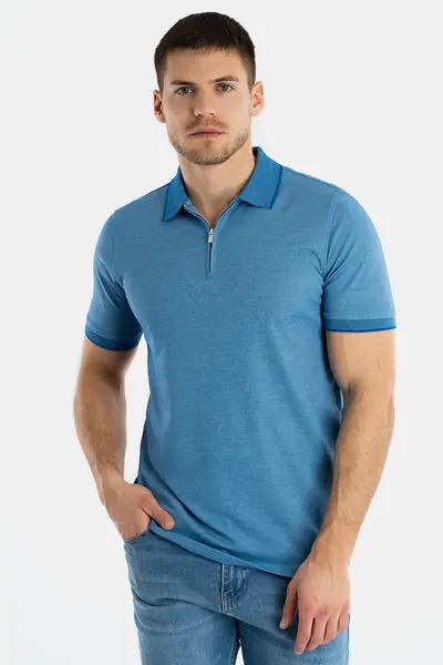 POLO MAJICA SA ZIP OVRATNIKOM OD INTERLOCK PLETIVA