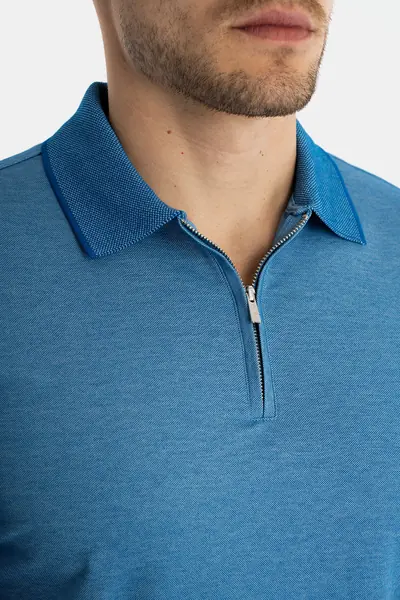 POLO MAJICA SA ZIP OVRATNIKOM OD INTERLOCK PLETIVA