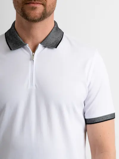 POLO MAJICA SA ZIP OVRATNIKOM OD INTERLOCK PLETIVA