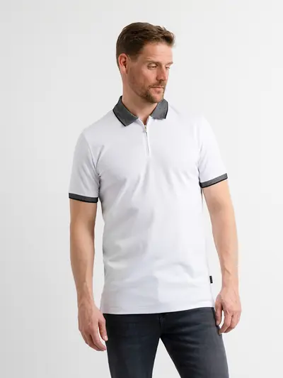 POLO MAJICA SA ZIP OVRATNIKOM OD INTERLOCK PLETIVA
