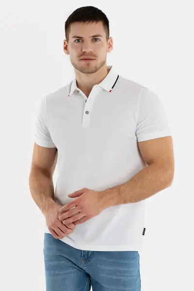 POLO MAJICA KRATKIH RUKAVA S KONTRASTNIM OVRATNIKOM