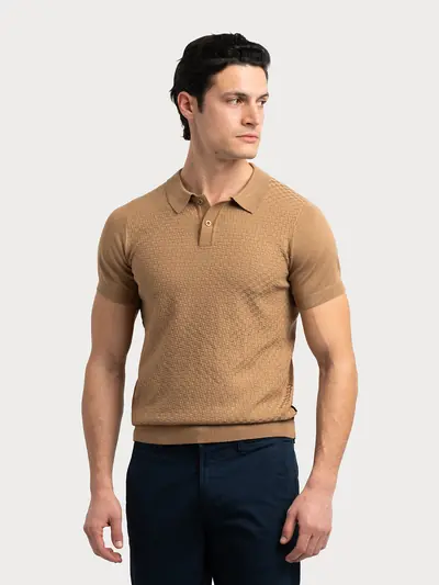 PLETENA POLO MAJICA S TEKSTUROM