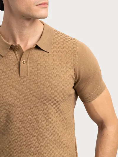 PLETENA POLO MAJICA S TEKSTUROM