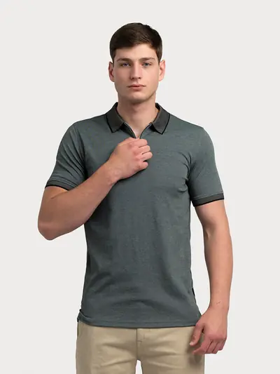 POLO MAJICA SA ZIP OVRATNIKOM OD INTERLOCK PLETIVA