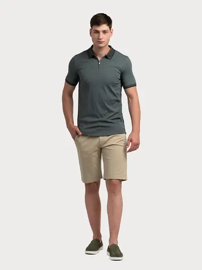 POLO MAJICA SA ZIP OVRATNIKOM OD INTERLOCK PLETIVA