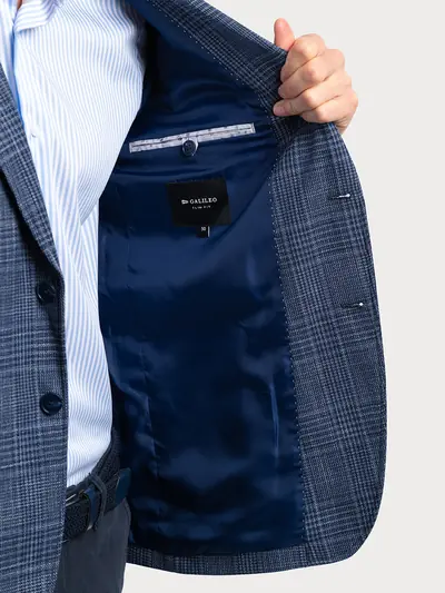 SMART CASUAL SAKO OD MEKANE TKANINE S KARO UZORKOM