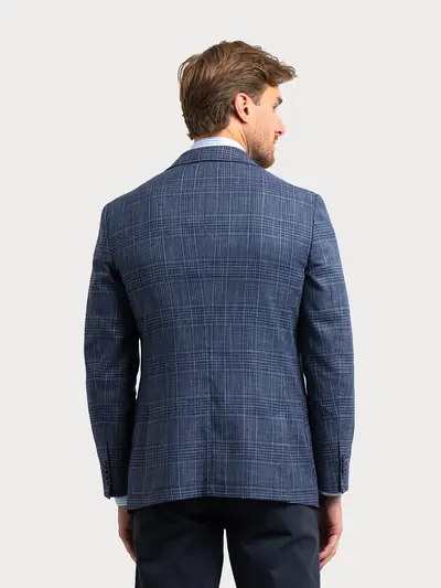 SMART CASUAL SAKO OD MEKANE TKANINE S KARO UZORKOM